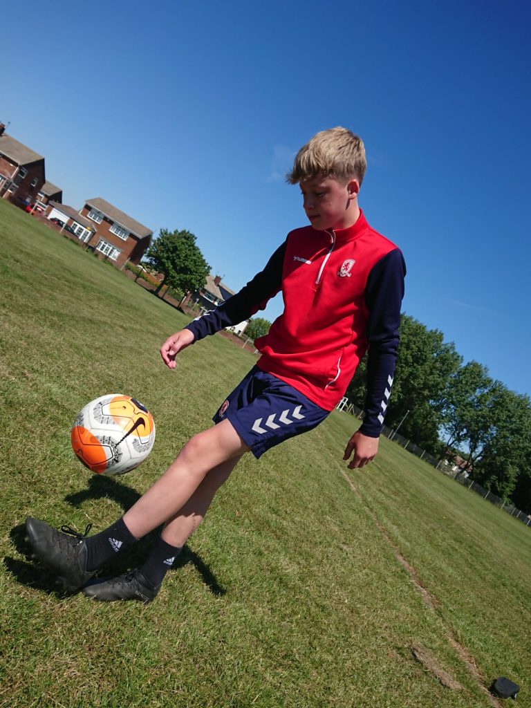 Promising footballer works hard to maintain his fitness during lockdown